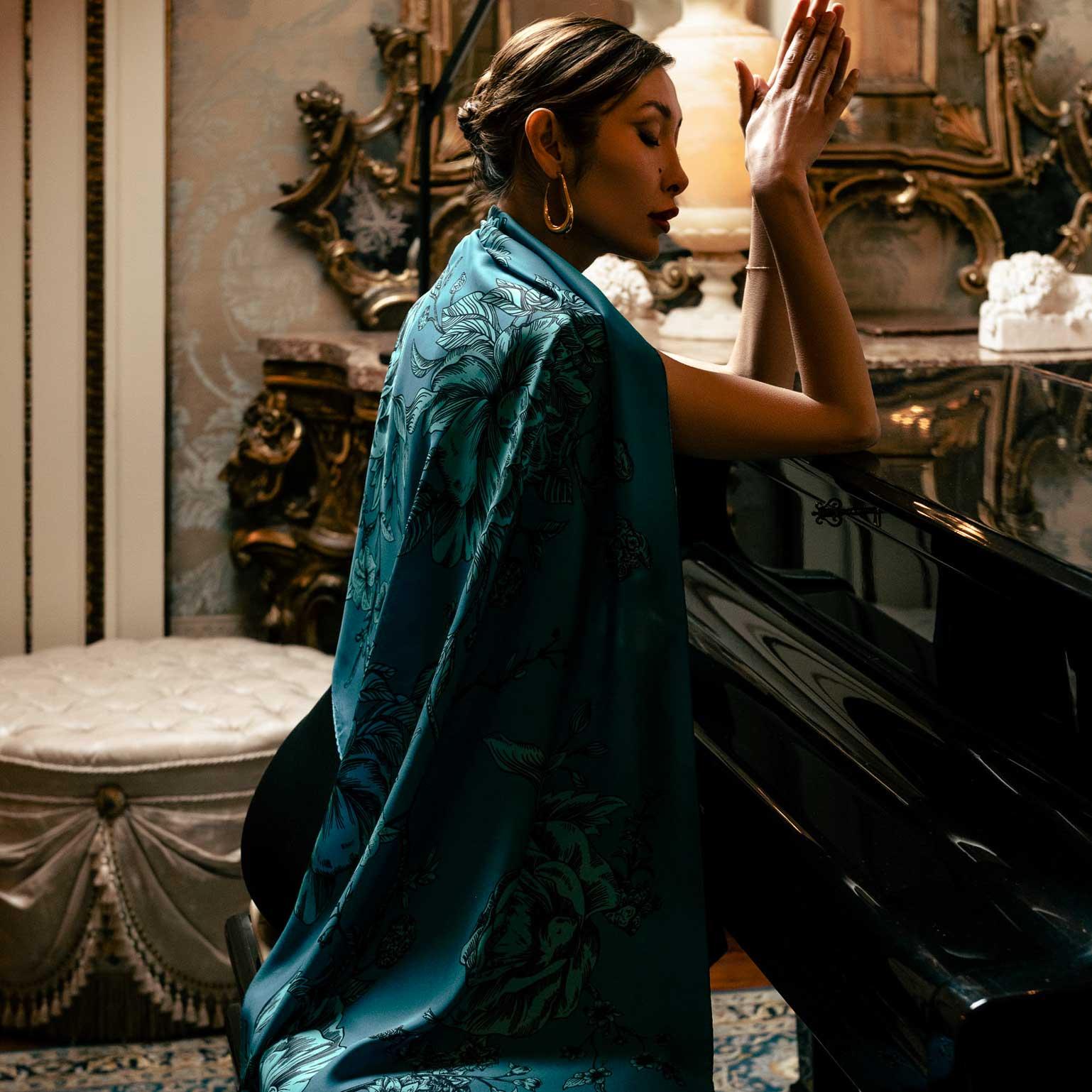 Pure Silk Long Shawl - Image 4