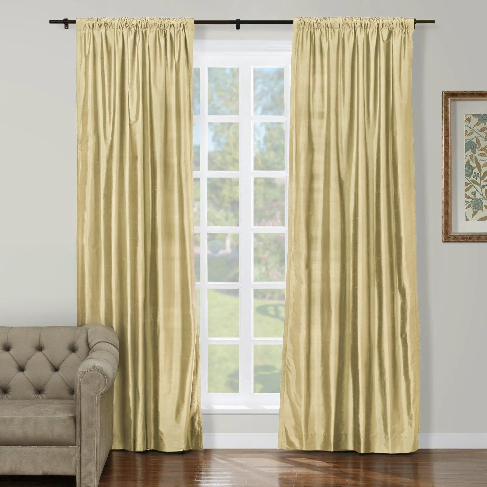 Silk Blend Blackout Curtains - Image 2